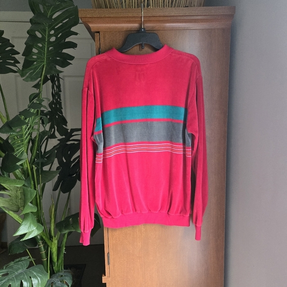 Vintage Red Sweater with Stripes - Picture 2 of 5